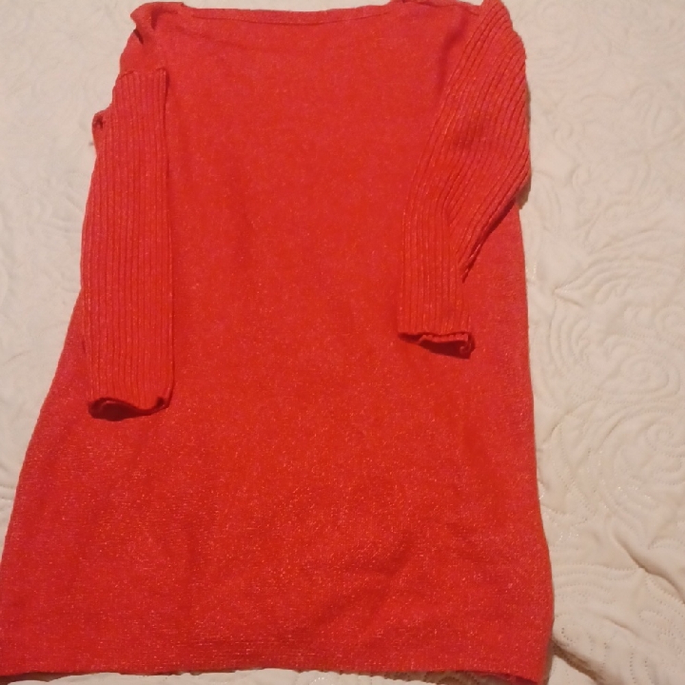 SHEIN Vibrant Red Off-the-Shoulder Sweater